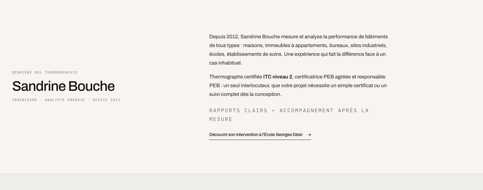 Présentation de Sandrine Bouche et de ses certifications