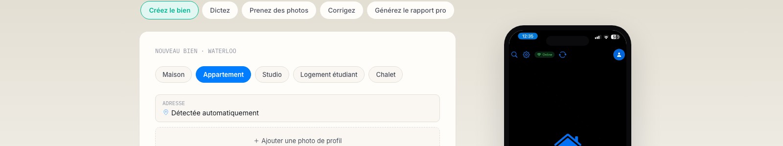 Démonstration du parcours étape par étape