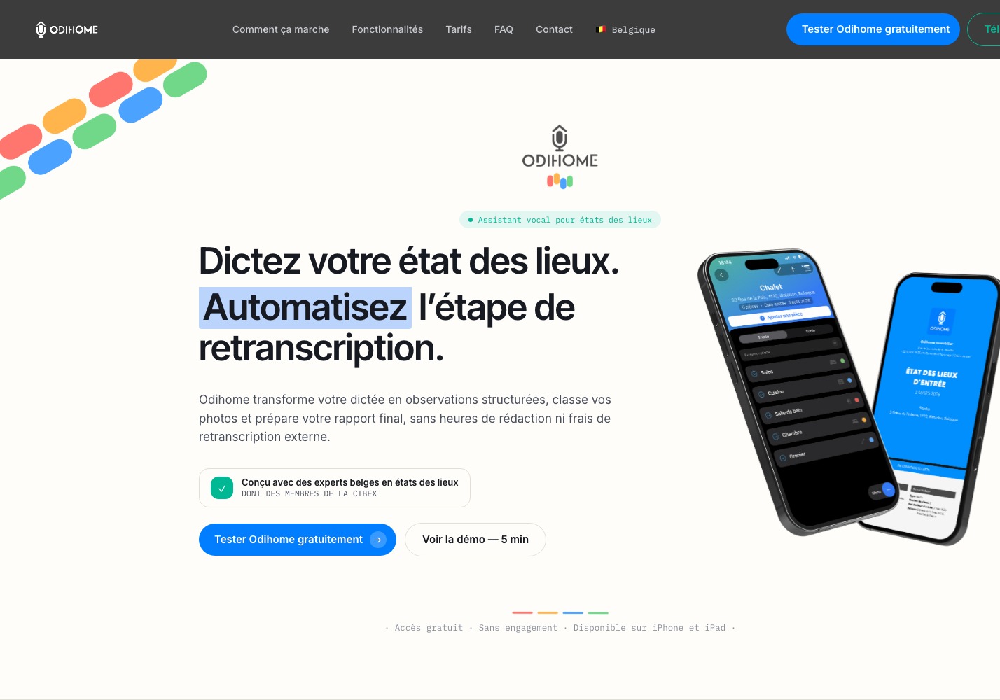 Accueil du nouveau site belge d’Odihome